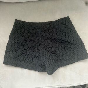 Banana Republic Black Eyelet High Waist Shorts